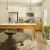 a living room with a large window