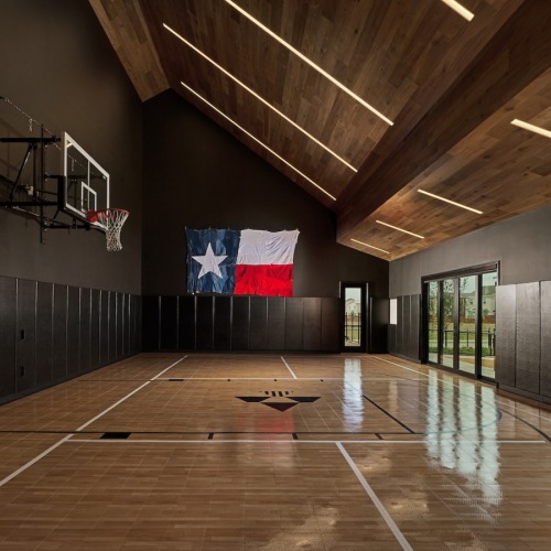 Cutting-edge amenities at your fingertips a basketball hoop in a room