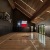 a basketball hoop in a room